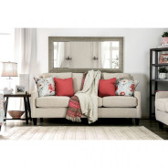 SM8014  Transitional Style Sofa & Loveseat Ivory color. Nadene Collection By Furniture of America
