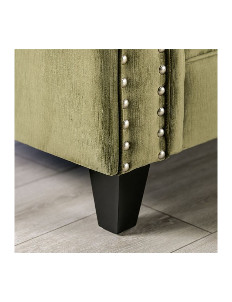 SM2684 Transitional Style Sofa & Loveseat Green color. Kaye Collection By Furniture of America