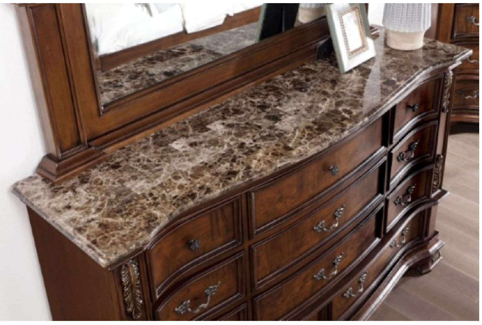 CM7478CH 5PC Queen Bedroom Set Traditional Style Brown Cherry Finish. Esparanza Collection by Furniture of America