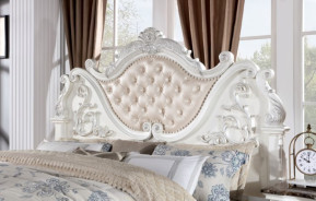 CM7478WH  5PC Queen Bedroom Set Traditional Style Pearl White Finish Esparanza Collection by Furniture of America
