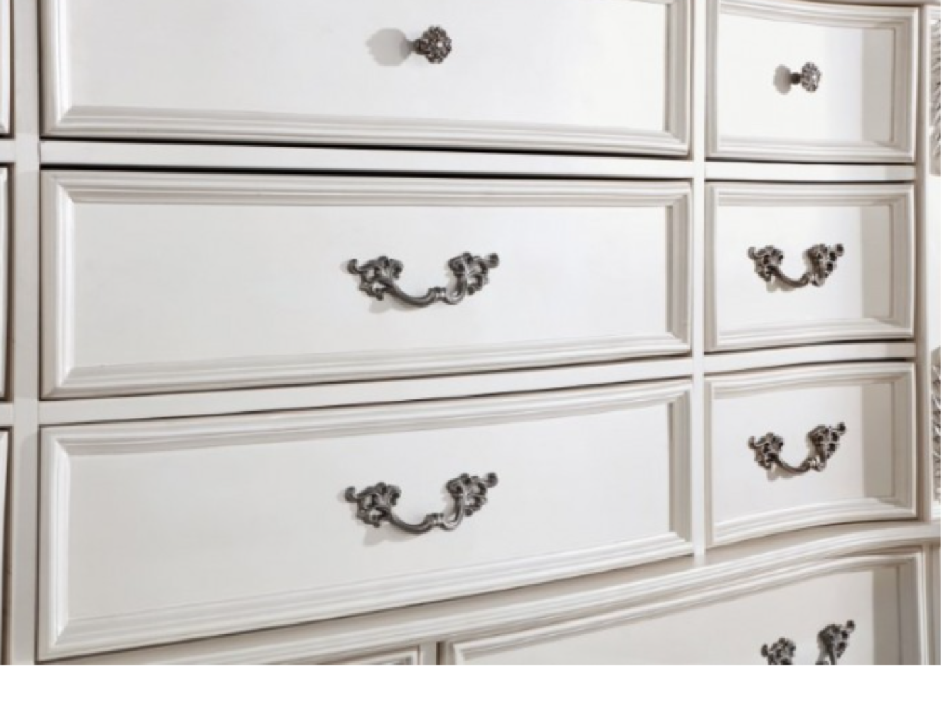 CM7478WH  5PC Queen Bedroom Set Traditional Style Pearl White Finish Esparanza Collection by Furniture of America
