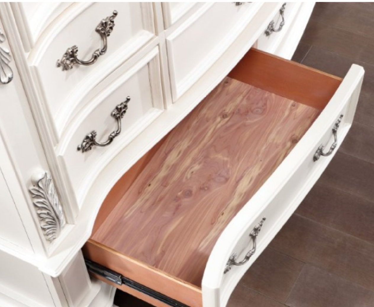 CM7478WH  5PC Queen Bedroom Set Traditional Style Pearl White Finish Esparanza Collection by Furniture of America