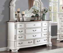 CM7478WH  5PC Queen Bedroom Set Traditional Style Pearl White Finish Esparanza Collection by Furniture of America