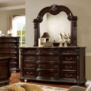 FM7670 5PC Queen Bedroom Set Traditional Style Brown Cherry Finish Fromberg Collection by Furniture of America
