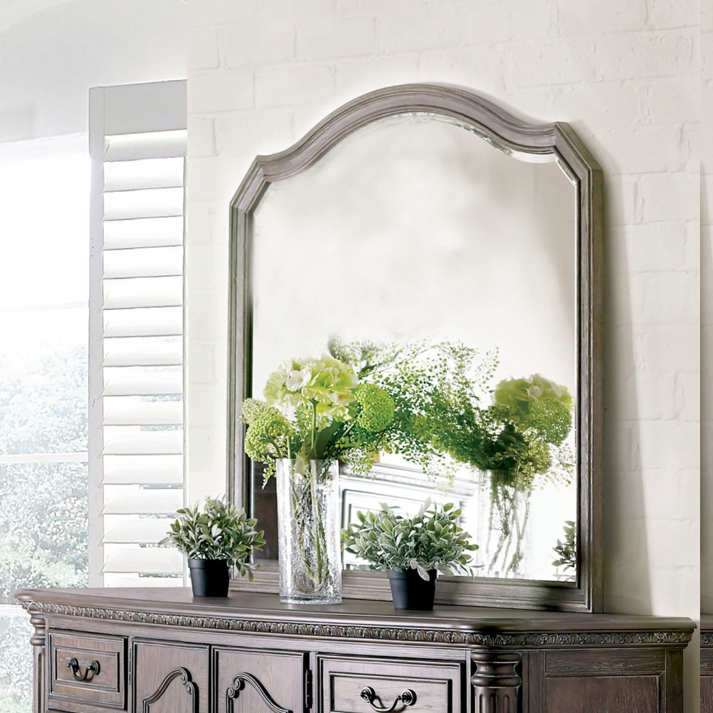 CM7663 5PC Queen Bedroom Set Transitional Style Rustic Natural Finish . Lysandra Collection by Furniture of America