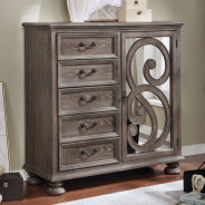 CM7663 5PC Queen Bedroom Set Transitional Style Rustic Natural Finish . Lysandra Collection by Furniture of America