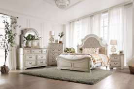 CM7561  5PC Queen Bedroom Set Transitional Style Antique White  Pembroke Collection by Furniture of America
