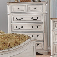 CM7561  5PC Queen Bedroom Set Transitional Style Antique White  Pembroke Collection by Furniture of America