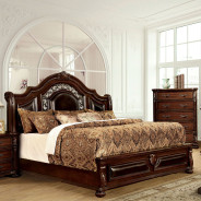 CM7588  5PC Queen Bedroom Traditional Style Brown Cherry . Flandreau Collection by Furniture of America