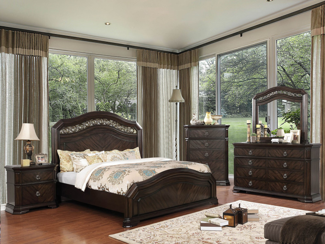 CM7751 5PC Queen Bedroom Set Traditional Style Espresso Finish . Calliope Collection by Furniture of America