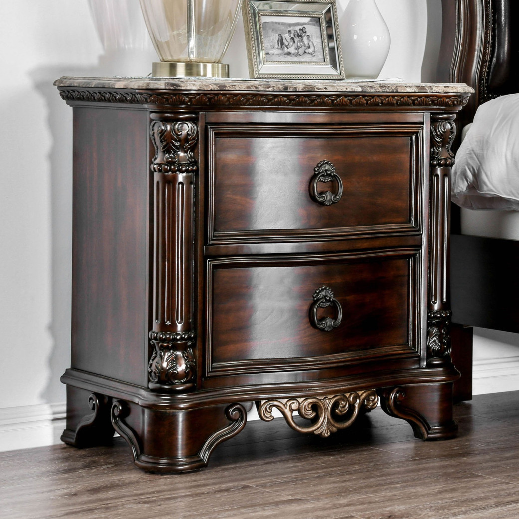 CM7311 5PC Queen Bedroom Set Traditional Brown Cherry Finish .Menodora Collection by Furniture of America