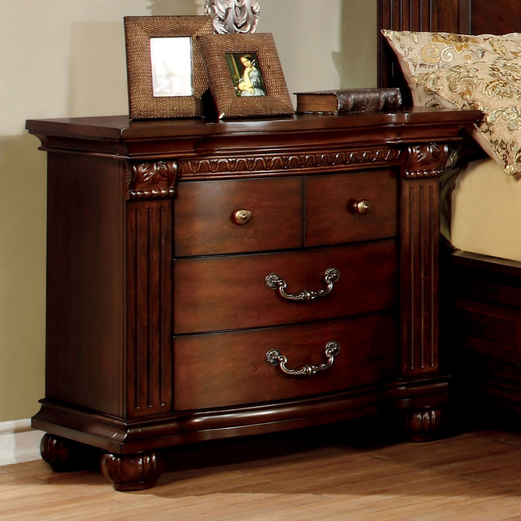 CM7736 5PC Queen Bedroom Set Traditional Style Cherry Grandom Collection by Furniture of America