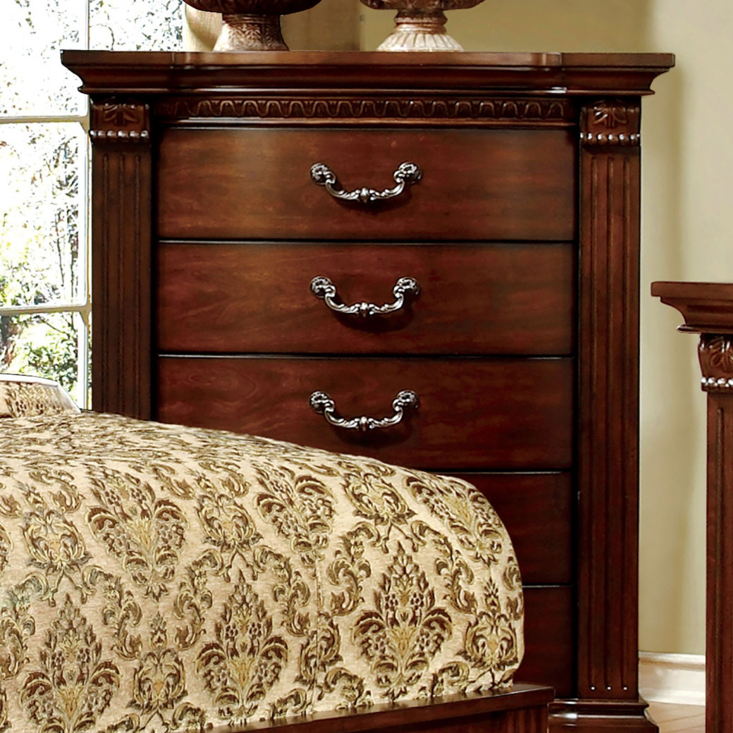 CM7736 5PC Queen Bedroom Set Traditional Style Cherry Grandom Collection by Furniture of America