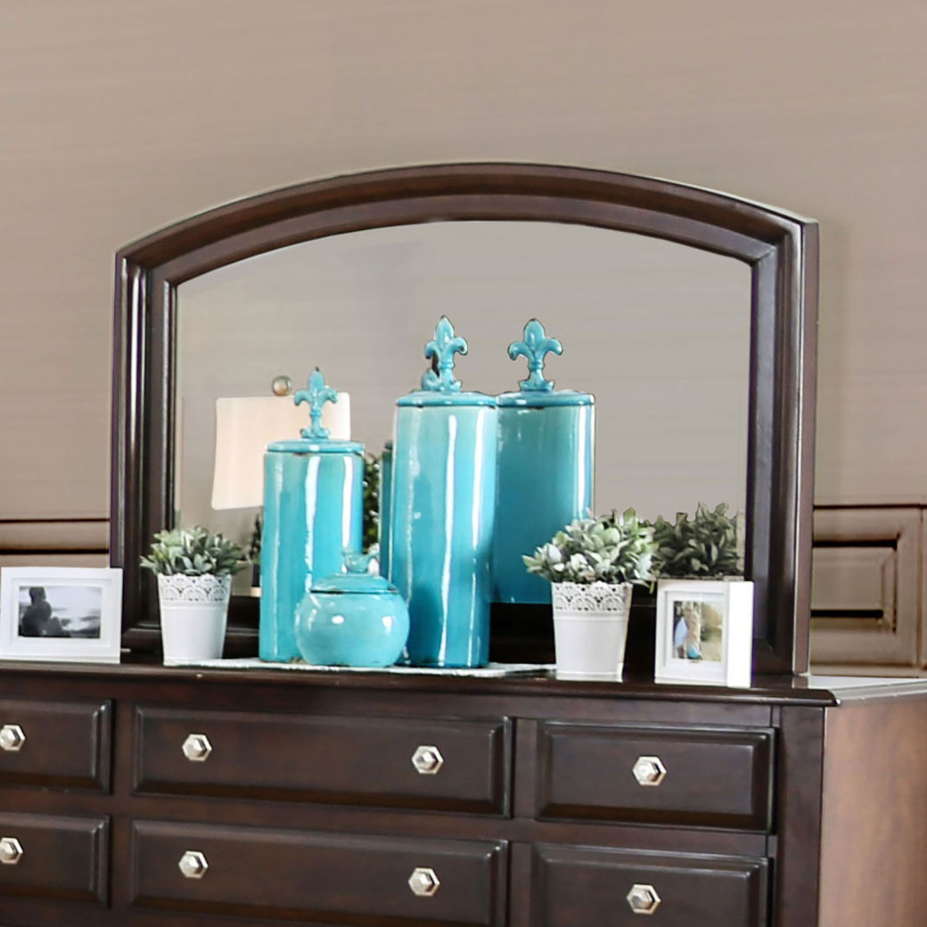CM7383 5PC Queen Bedroom Set Transitional Style Brown Cherry Finish . Litchville Collection by Furniture of America