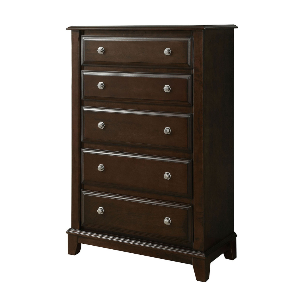 CM7383 5PC Queen Bedroom Set Transitional Style Brown Cherry Finish . Litchville Collection by Furniture of America