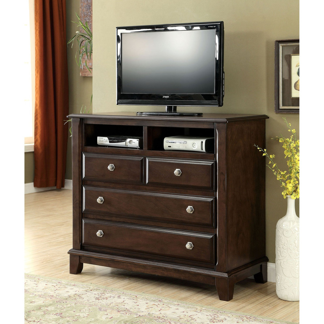 CM7383 5PC Queen Bedroom Set Transitional Style Brown Cherry Finish . Litchville Collection by Furniture of America