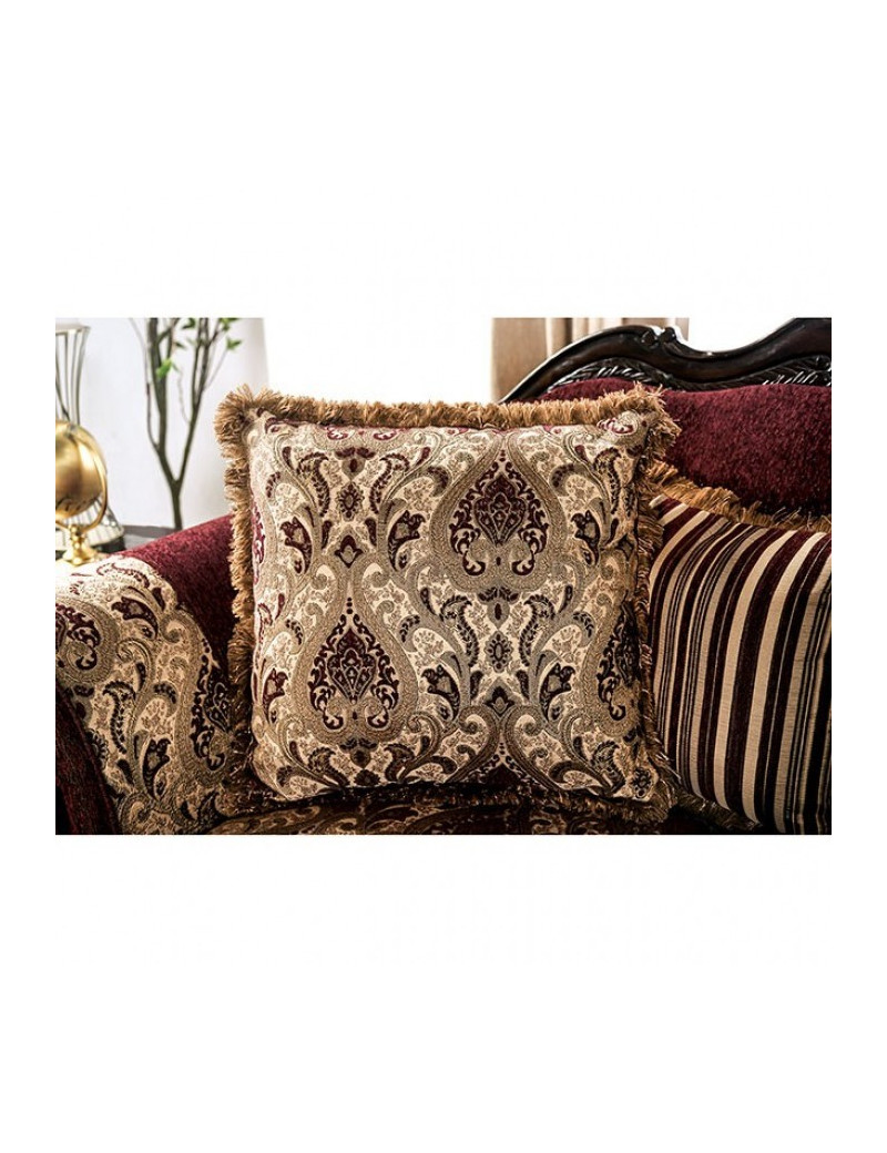 SM6433 Traditional Living Room burgundy. Matteo Collection By Furniture Of America