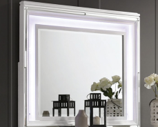 FOA7147WH 5PC Queen Bedroom Set Contemporary Style White Finish. Emmeline Collection by Furniture of America