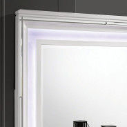 FOA7147WH 5PC Queen Bedroom Set Contemporary Style White Finish. Emmeline Collection by Furniture of America