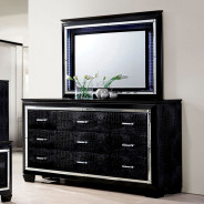 CM7979 Black 5PC Queen Bedroom Set Contemporary Style Black Finish. Bellanova Collection by Furniture of America
