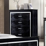 CM7979 Black 5PC Queen Bedroom Set Contemporary Style Black Finish. Bellanova Collection by Furniture of America