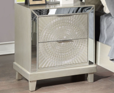 FOA7157  5PC Queen Bedroom Set Glam Style Champagne Finish. Valletta Collection By Furniture Of America