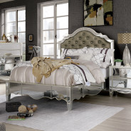 FOA7890 5PC Queen Bedroom Set Glam Style Silver Finish. Eliora Collection By Furniture Of America