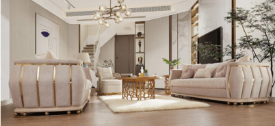 HD 9003  2PC Sofa & Loveseat Elegante Europeo de Homey Design