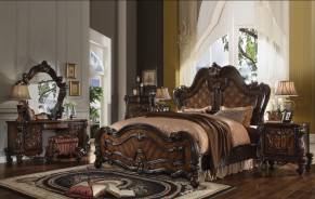 21790 Bedroom Cherry Oak Finish Versailles Collection By Acme Furniture