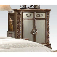 23000Q Gold Patina Finish Bedroom Collection By Acme Furniture