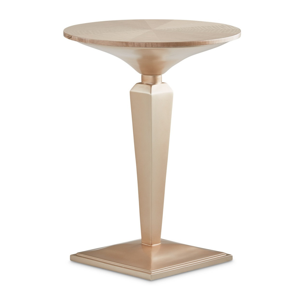 Round Pedestal Tea Table  Malibu Crest-V129 Collection By Michael Amini