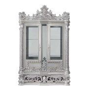 DN 00689 Lavish Classic Silver Finish Dining Set Valkyrie Collection By Acme Furniture