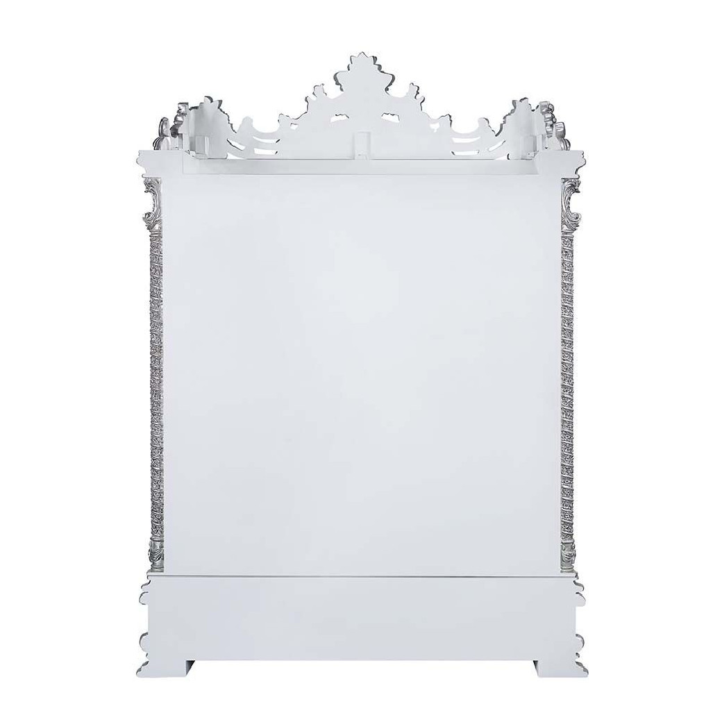 DN 00689 Lavish Classic Silver Finish Dining Set Valkyrie Collection By Acme Furniture