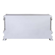 DN 00689 Lavish Classic Silver Finish Dining Set Valkyrie Collection By Acme Furniture