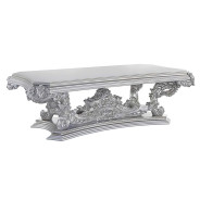 DN 00689 Lavish Classic Silver Finish Dining Set Valkyrie Collection By Acme Furniture