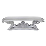 DN 00689 Lavish Classic Silver Finish Dining Set Valkyrie Collection By Acme Furniture