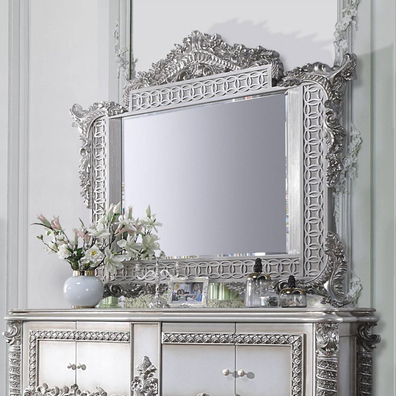BD00685 Light Gold & Gray Finish Mirror Valkyrie Collection By Acme Furniture