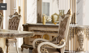 HD 1881 7PC Dining Set Long Table Victorian Style By Homey Design.