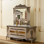 HD 1881 7PC Dining Set Long Table Victorian Style By Homey Design.