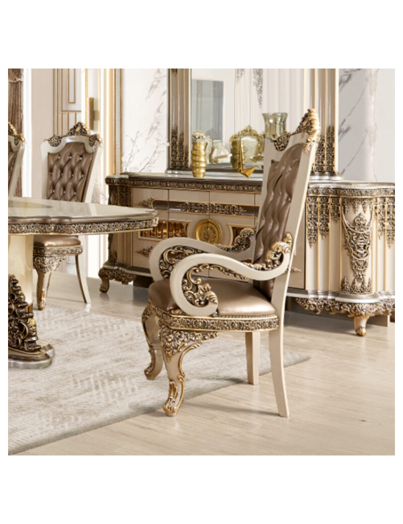 HD 1881 7PC Dining Set Long Table Victorian Style By Homey Design.