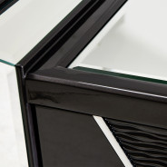 Console Table Glossy Charcoal Sand Carmela Zinc Silver Collection By Michael Amini.LFR-CRMA223-830