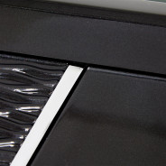 Console Table Glossy Charcoal Sand Carmela Zinc Silver Collection By Michael Amini.LFR-CRMA223-830
