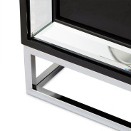 Console Table Glossy Charcoal Sand Carmela Zinc Silver Collection By Michael Amini.LFR-CRMA223-830