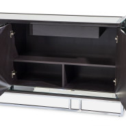 Console Table Glossy Charcoal Sand Carmela Zinc Silver Collection By Michael Amini.LFR-CRMA223-830