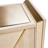 Console Table Glossy Charcoal Sand Carmela Shimmer Ivory Collection By Michael Amini.LFR-CRMA223-141