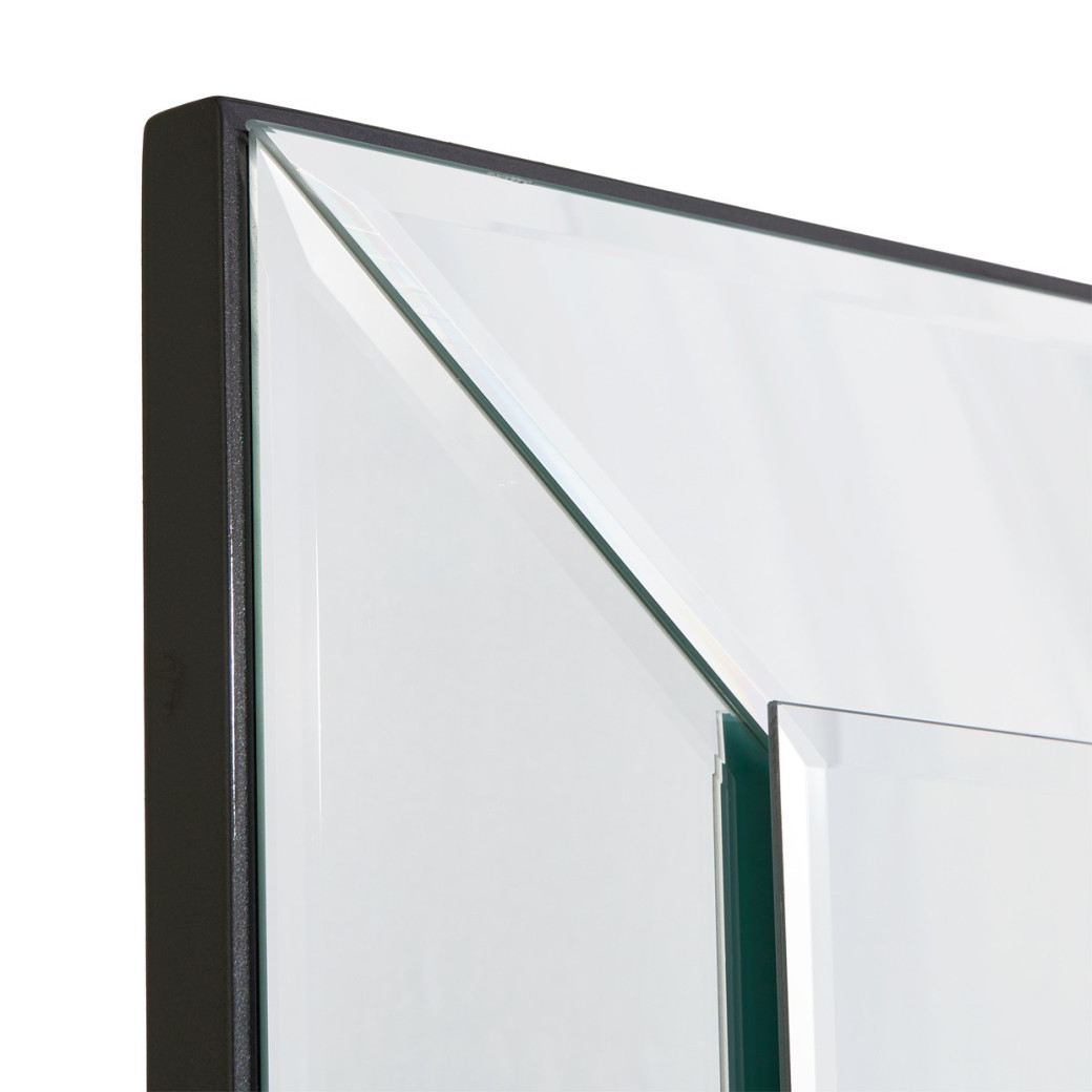 Mirror Glossy Charcoal Sand Carmela Glossy Charcoal Sand by Michael Amini