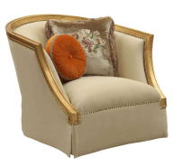 50835 Fabric/ Antique Gold Finish Living Room Daesha Upholstery by Acme Furniture Collection