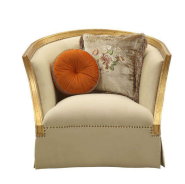 50835 Fabric/ Antique Gold Finish Living Room Daesha Upholstery by Acme Furniture Collection