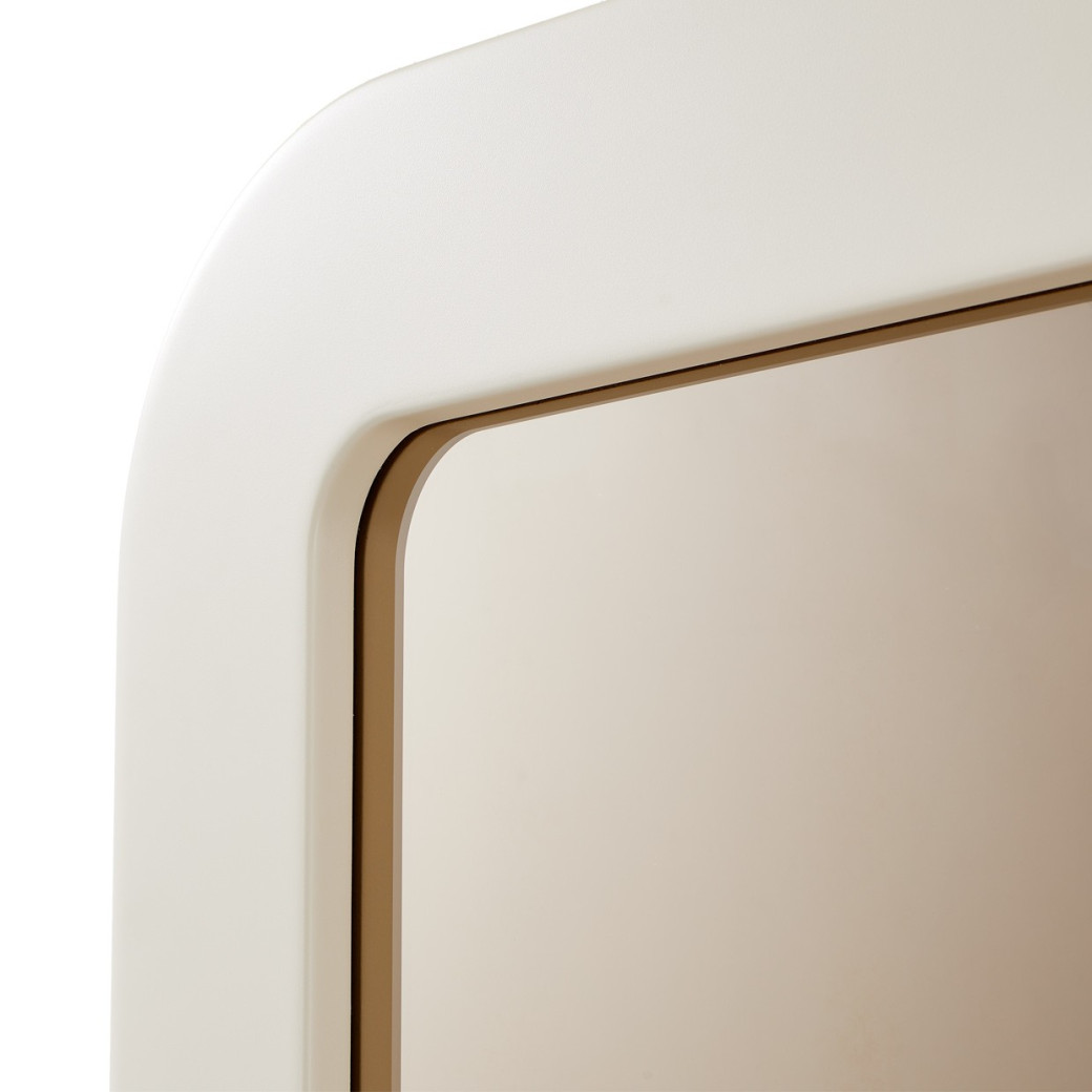 LFR-LSBN260-140 Wall Mirror Silken Matte Cream Lisbon Opal Collection by Michael Amini