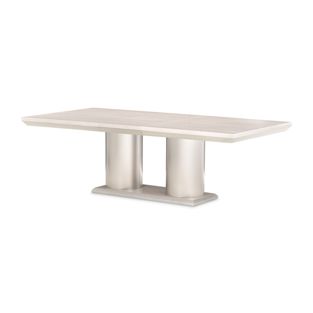 7PC Rectangular Double Pedestal Dining Table Marin Collection By Michael Amini . KI-MRIN002-139